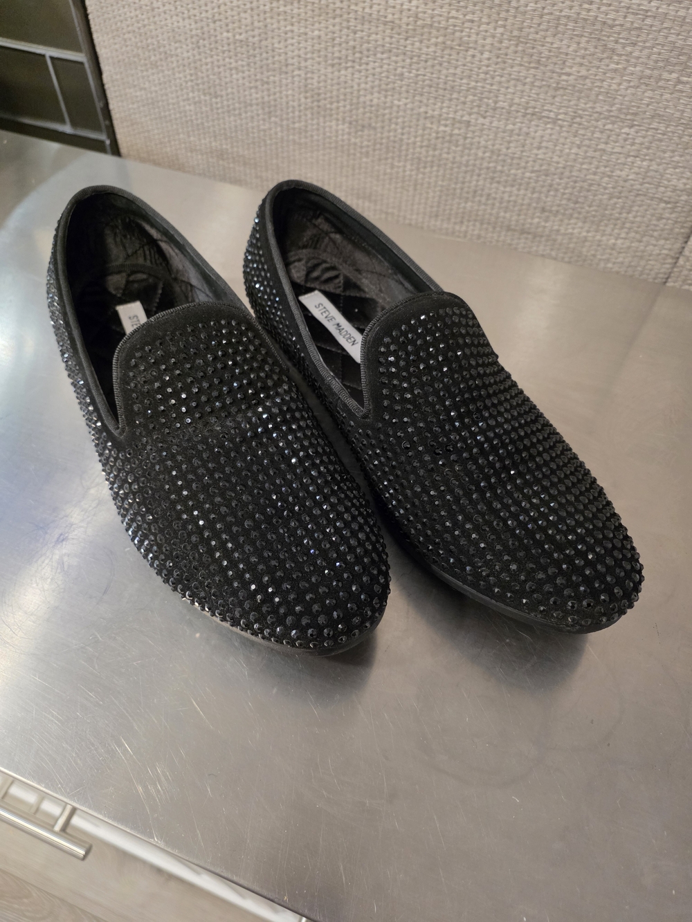 Steve Madden Men's Caviarr Rhinestone Slip-On Loafers - Size 11.5